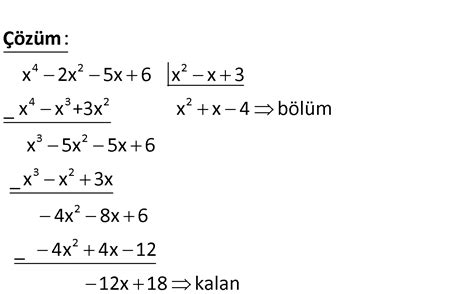 polinomlarda bölme soruları